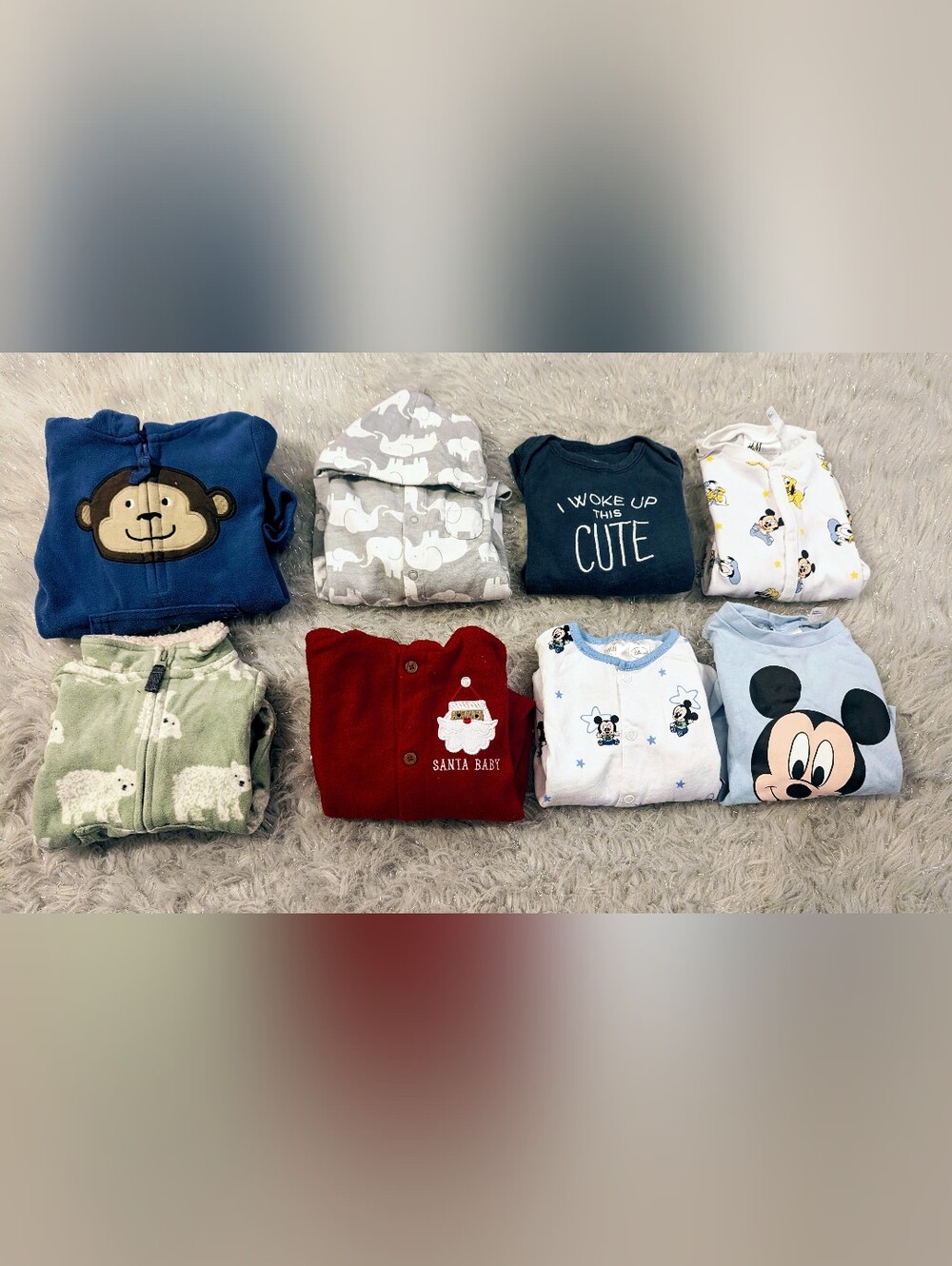Baby Boys Size 0/3 Months Bundle of Rompers